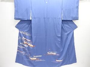 抽象孔雀模様一つ紋訪問着(内袖付き)